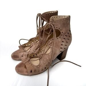 Nine West Gweniah lace up stack heeled shoes size 7.5